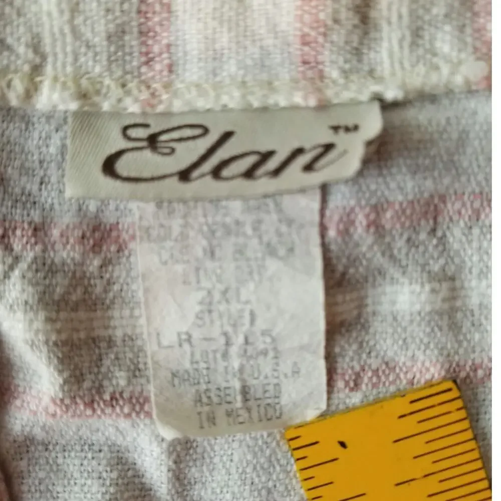 Natural Fiber V- Neck Neutrals Top by Elan 100% Cotton